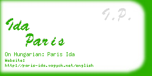 ida paris business card